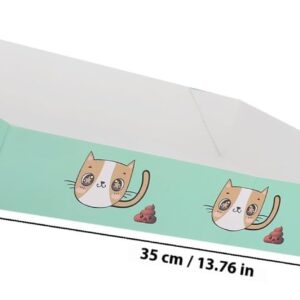 Alternative view of WOONEKY Disposable Small Cat Litter Box, Semi-Enclosed Leak-Resistant Paper Tray, Green Foldable Kitten Litter Pan for Indoor Use and Travel